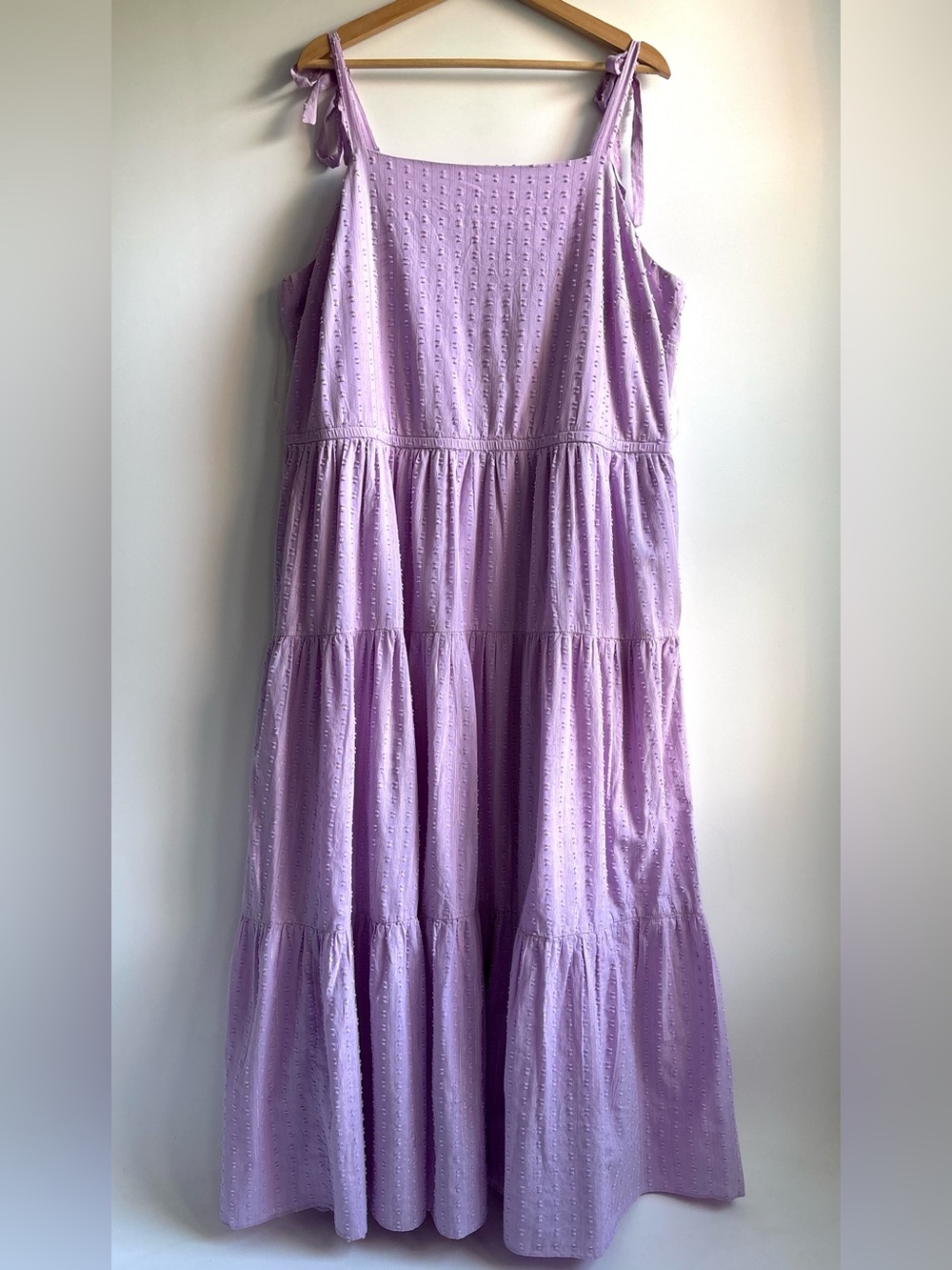 Lane Bryant Spaghetti Straps Lilac Lavender Tiered  Maxi Dress Dress Size 18